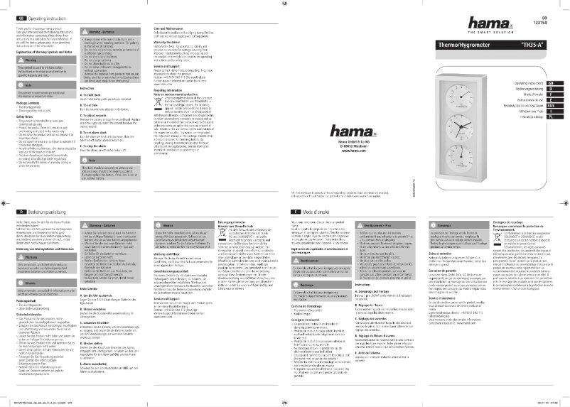 Imagen de la primera página del manual del dispositivo TH35-A