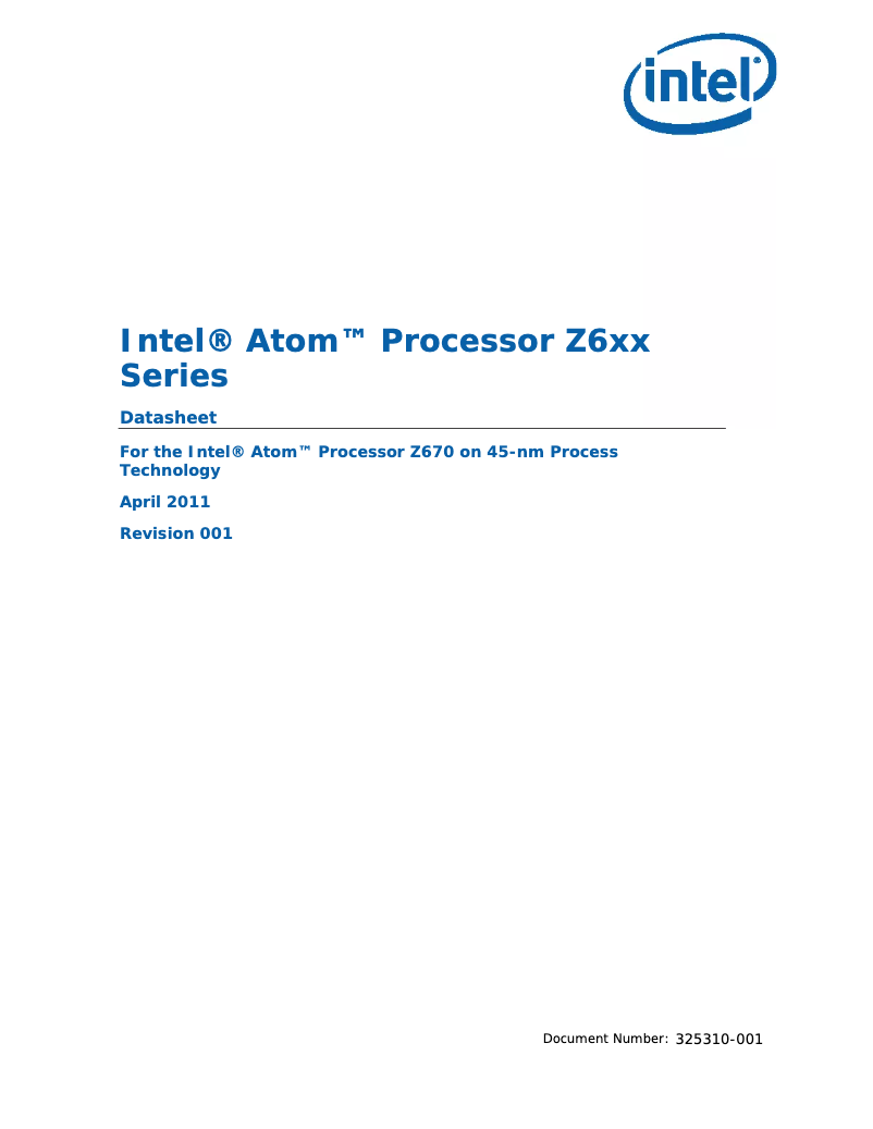 Página 1 del manual Manual de usuario Intel Atom Z600