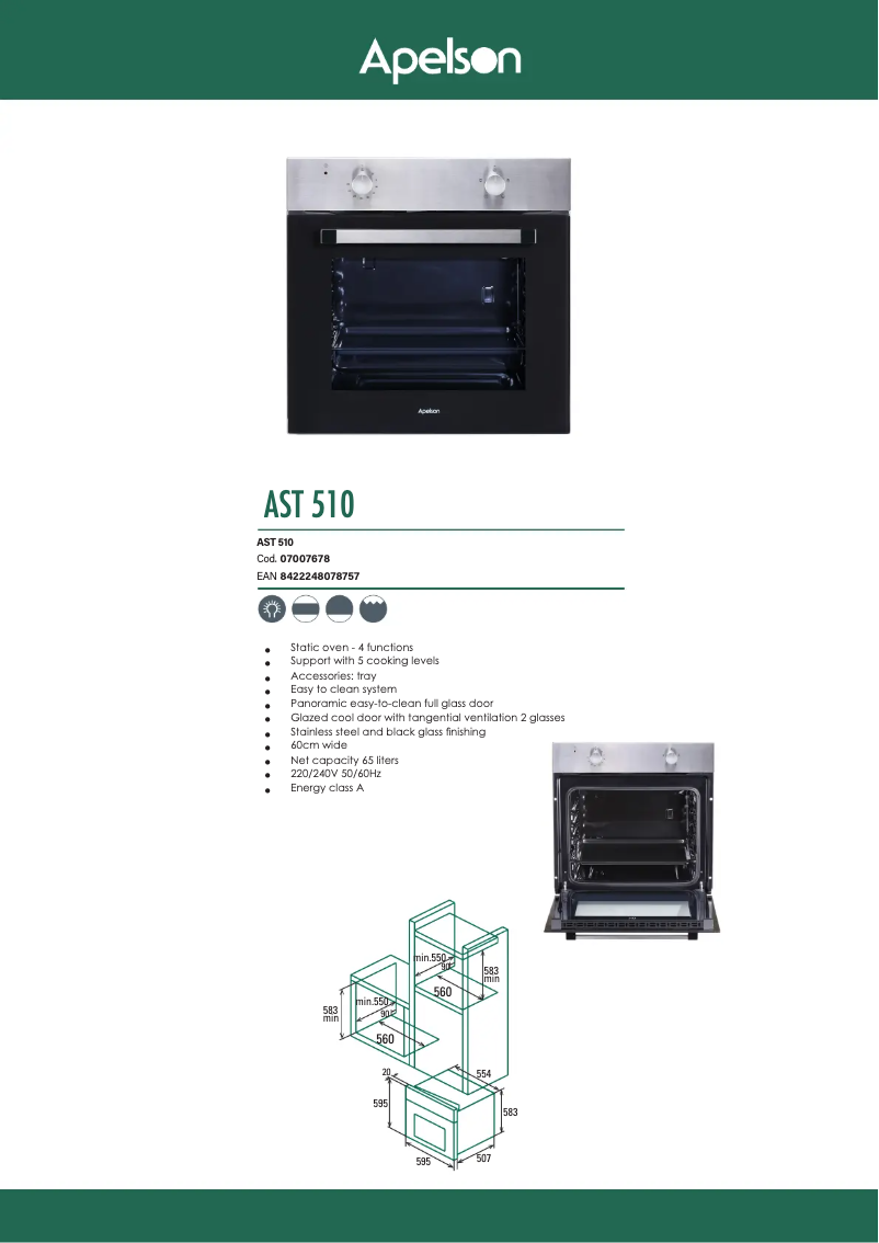 Página 1 del manual Manual de usuario Apelson AST 510