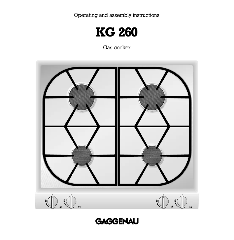 Imagen de la primera página del manual del dispositivo KG 260-134