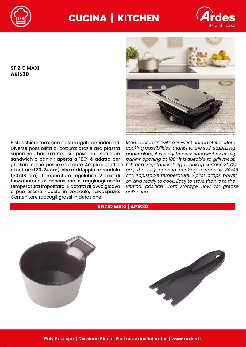 Página nº 1 - Ficha técnica Ardes Sfizio Maxi AR1S30