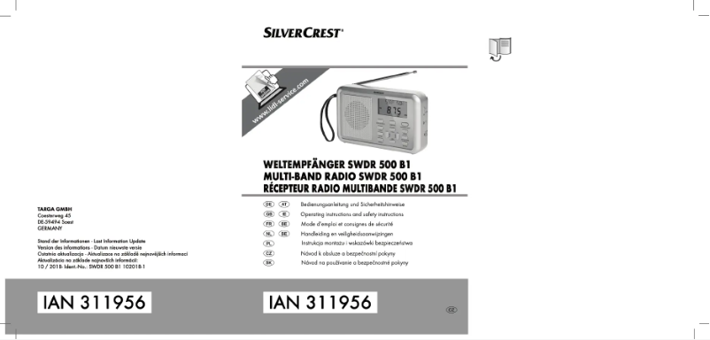 Imagen de la primera página del manual del dispositivo SWDR 500 B1