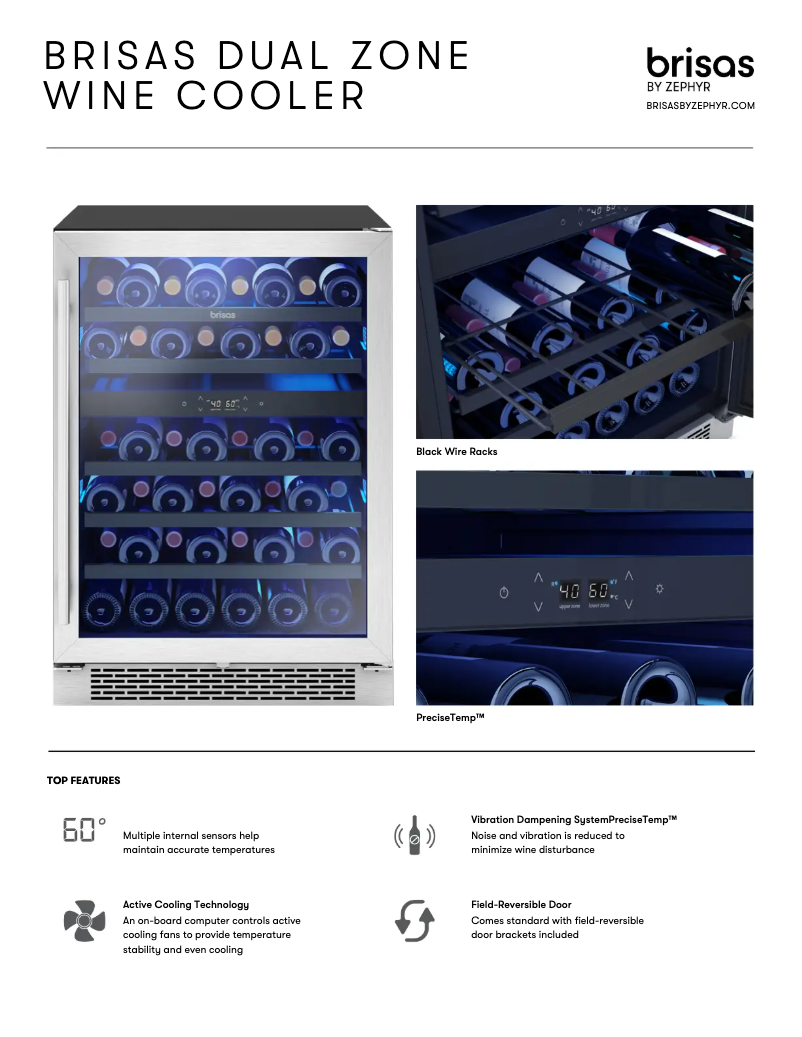 Página 1 del manual Ficha técnica Zephyr BWN24C02AG