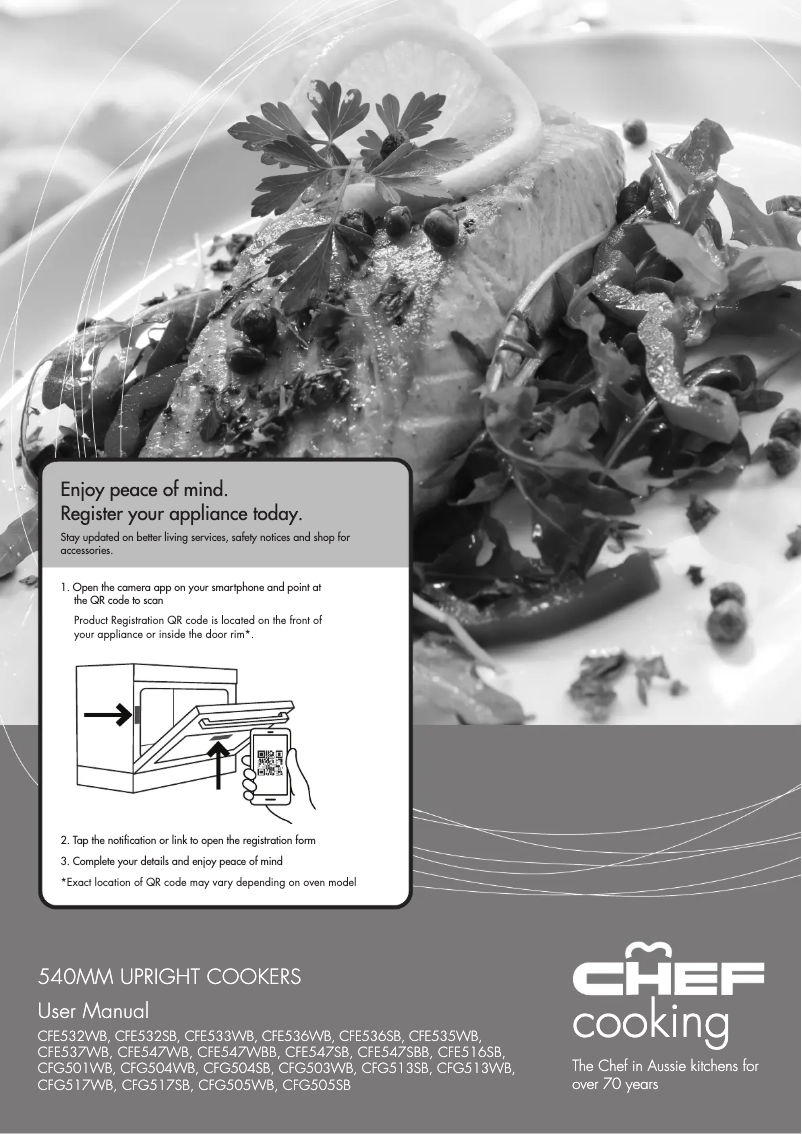Página 1 del manual Manual de usuario Chef CFG504WBNG
