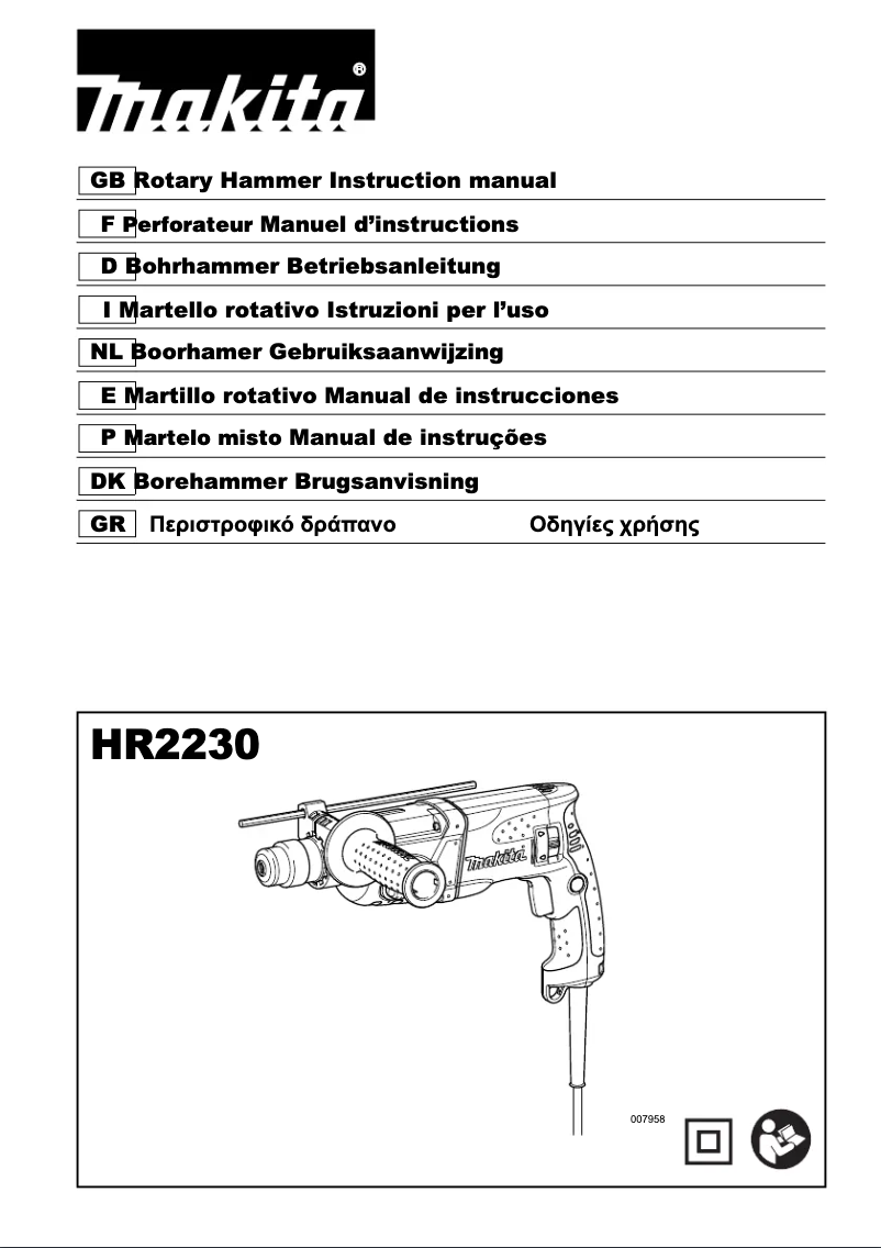 Página 1 del manual Manual de usuario Makita HR2230X4