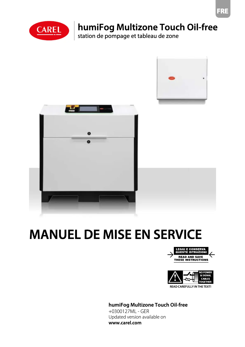 Imagen de la primera página del manual del dispositivo humiFog