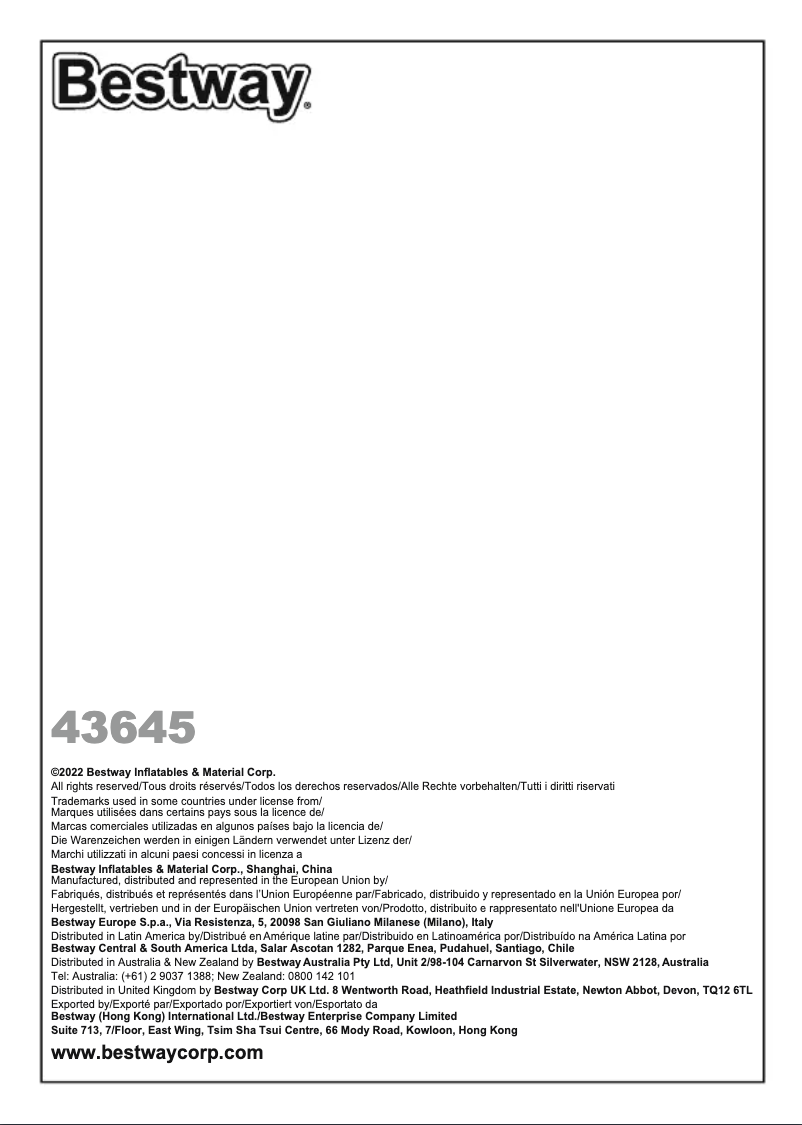 Imagen de la primera página del manual del dispositivo 43645