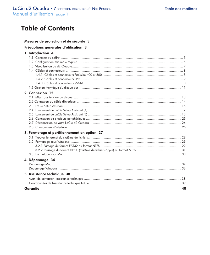 Imagen de la primera página del manual del dispositivo d2 Quadra 2TB
