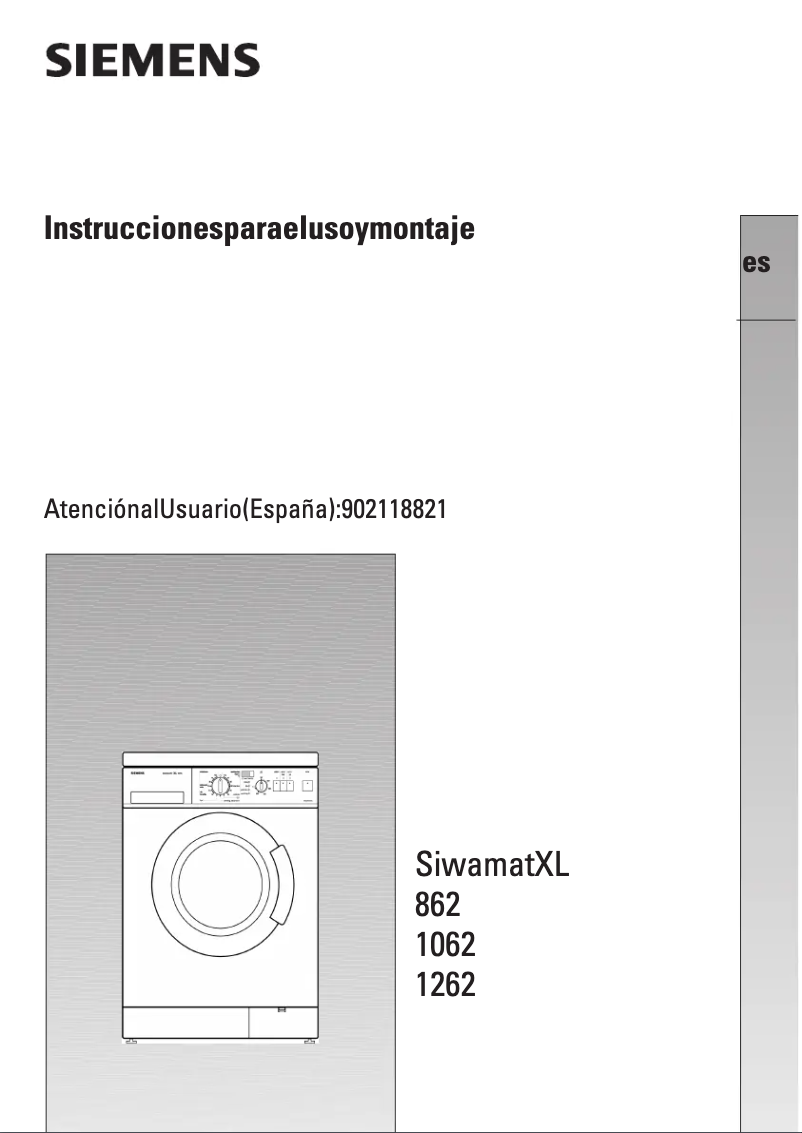 Página 1 del manual Manual de usuario Siemens WXL1262