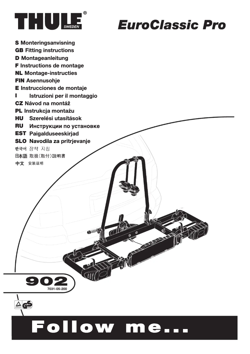 Imagen de la primera página del manual del dispositivo EuroClassic Pro 902