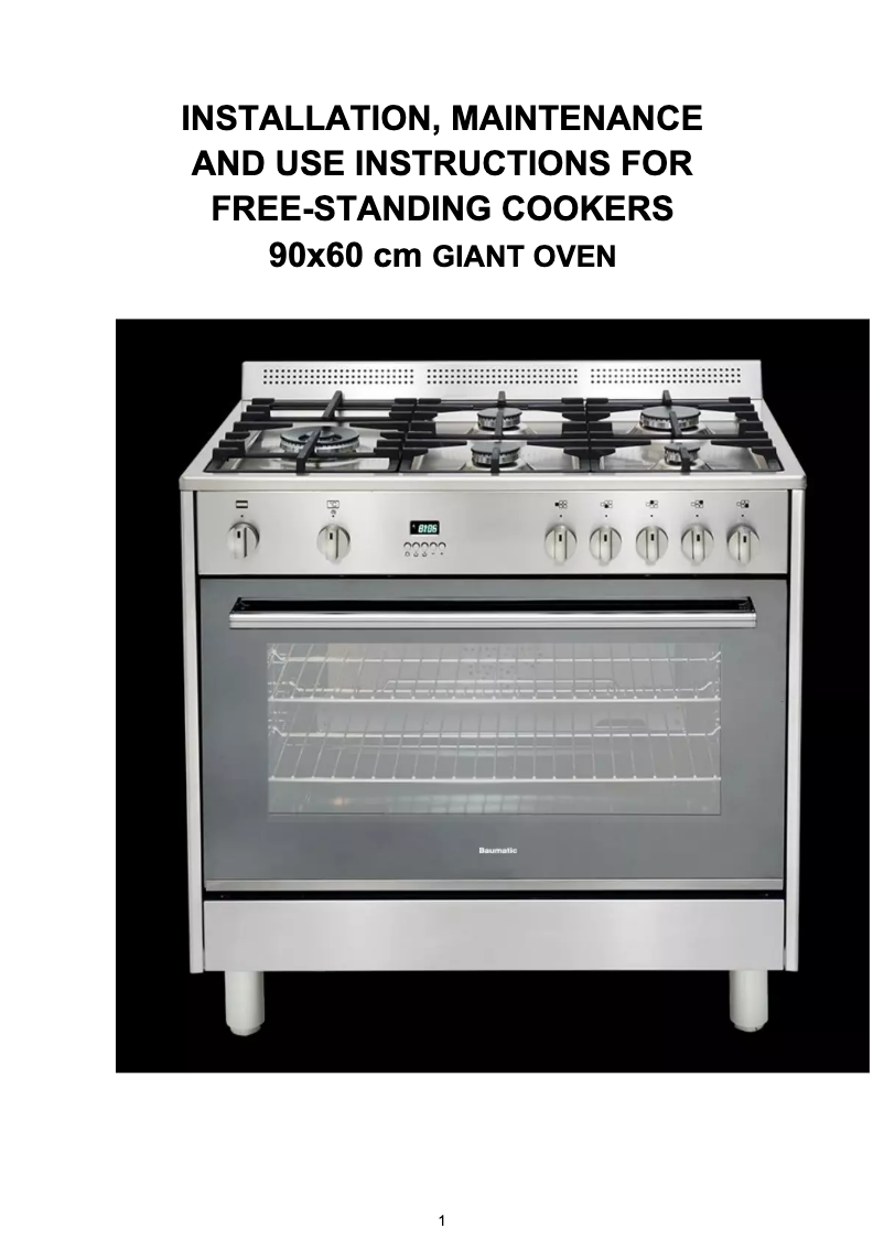 Imagen de la primera página del manual del dispositivo BAF90EG