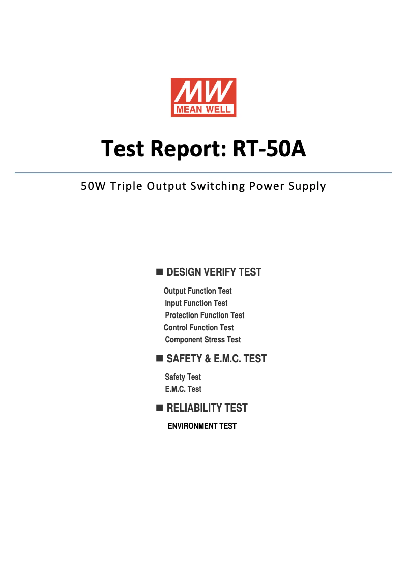 Imagen de la primera página del manual del dispositivo RT-50A