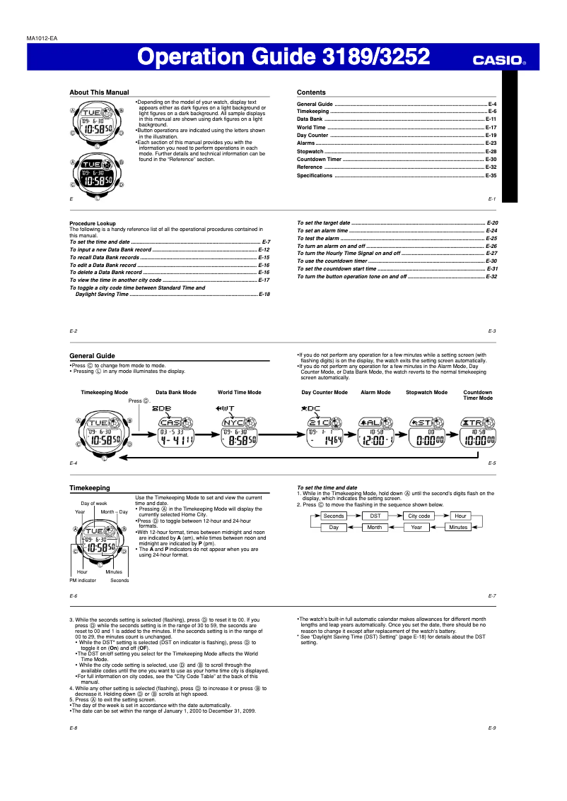 Página 1 del manual Manual de usuario Casio Baby-G BG-169M-1ER