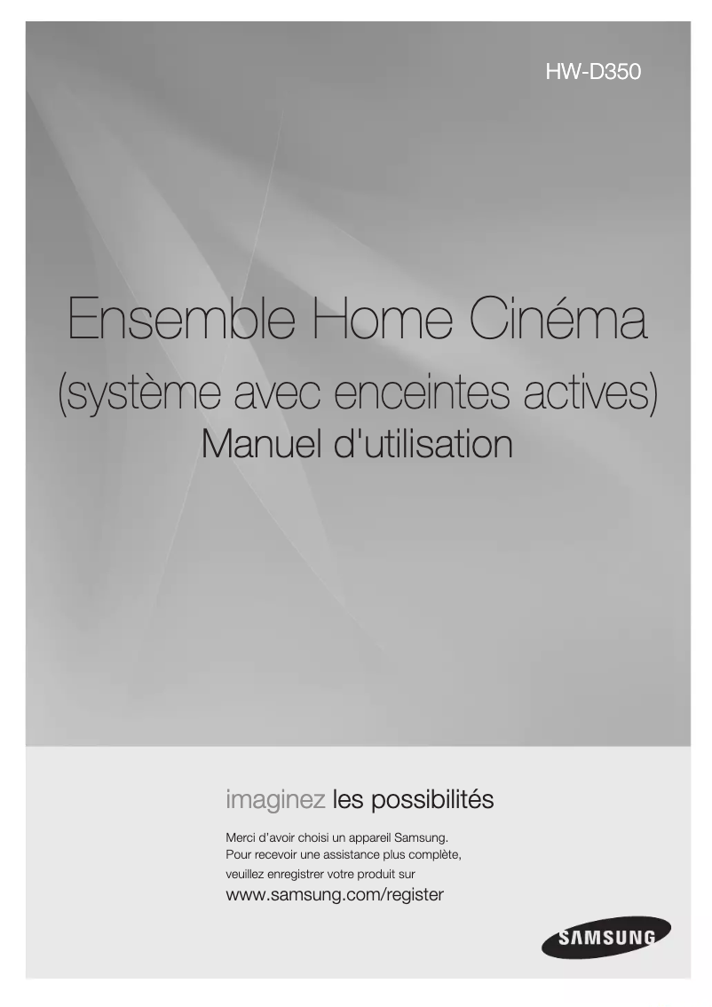 Imagen de la primera página del manual del dispositivo HW-D351