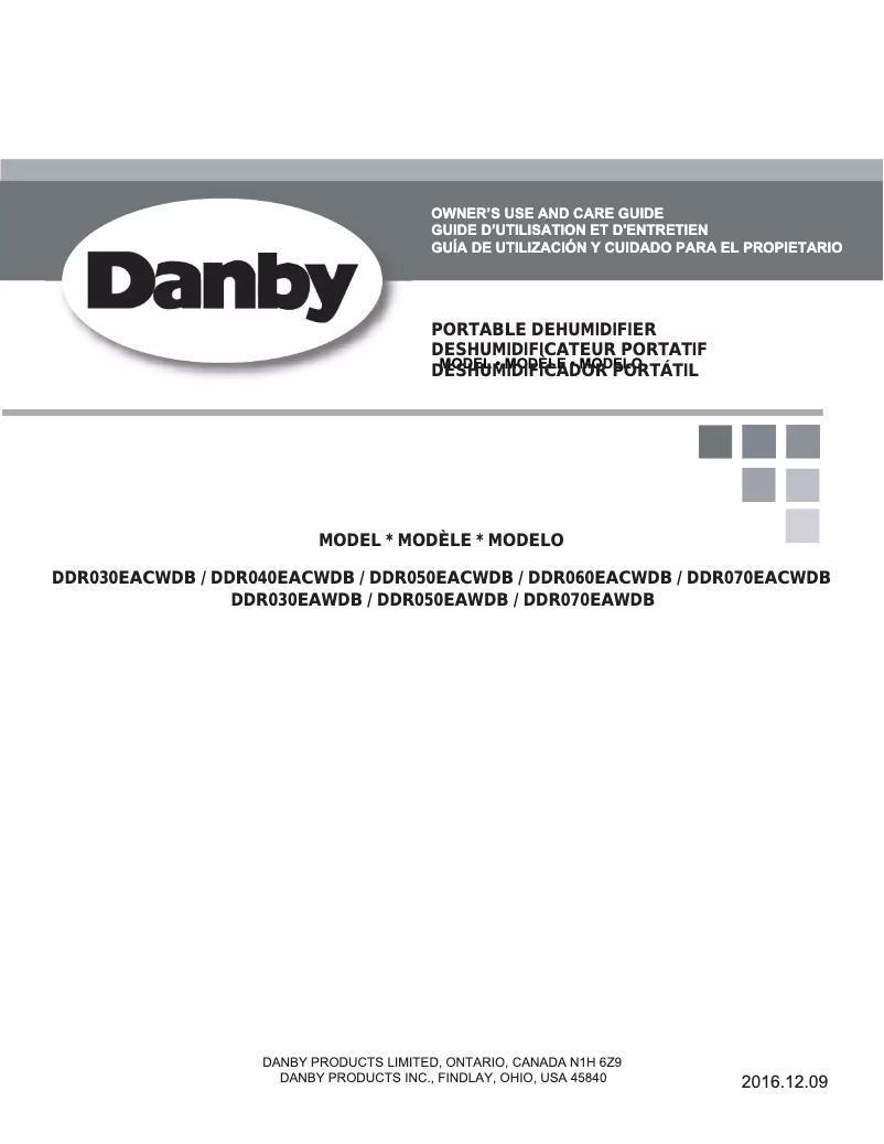 Imagen de la primera página del manual del dispositivo DDR050EAWDB