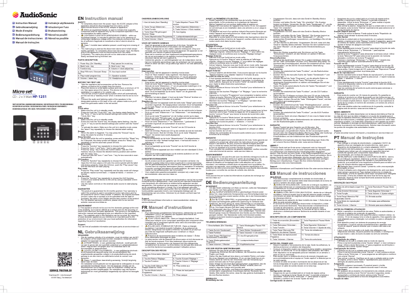 Página 1 del manual Manual de usuario AudioSonic HF-1251