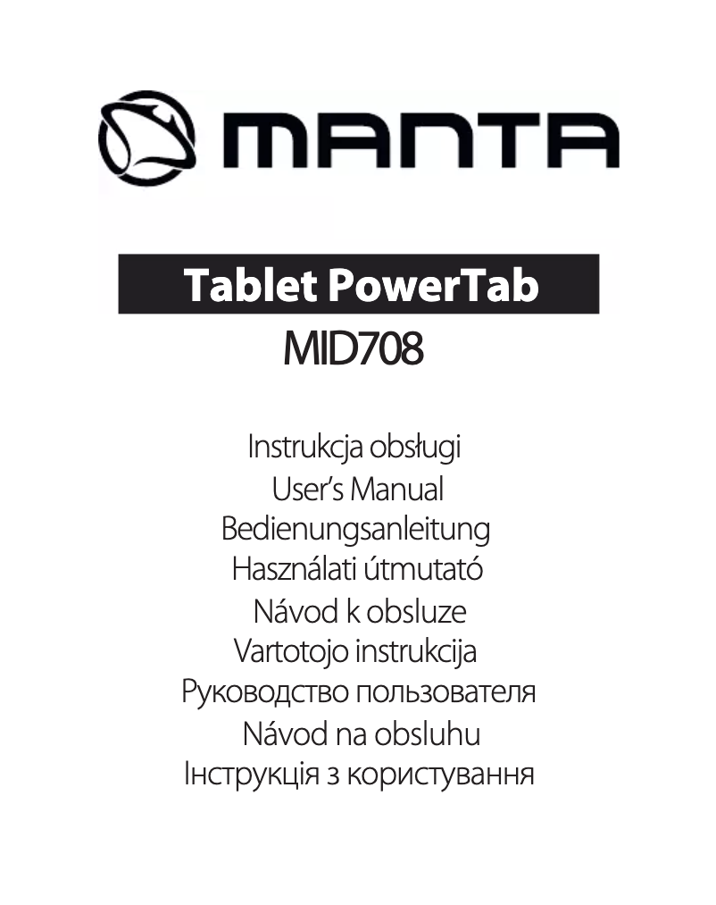 Página 1 del manual Manual de usuario Manta PowerTab MID708