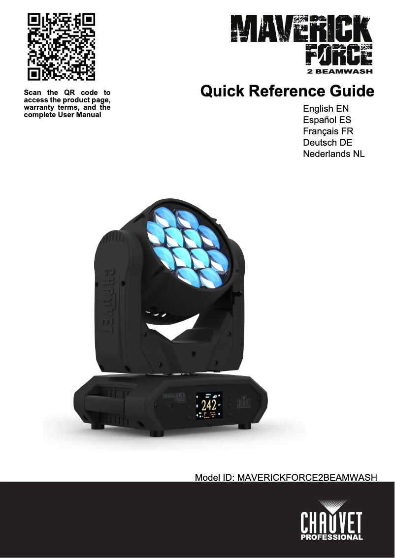 Página nº 1 - Manual de usuario Chauvet Maverick Force 2 BeamWash