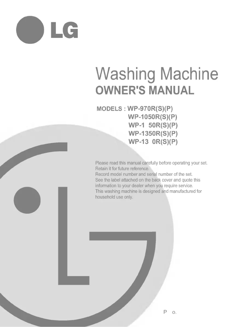 Imagen de la primera página del manual del dispositivo WP-1350RS
