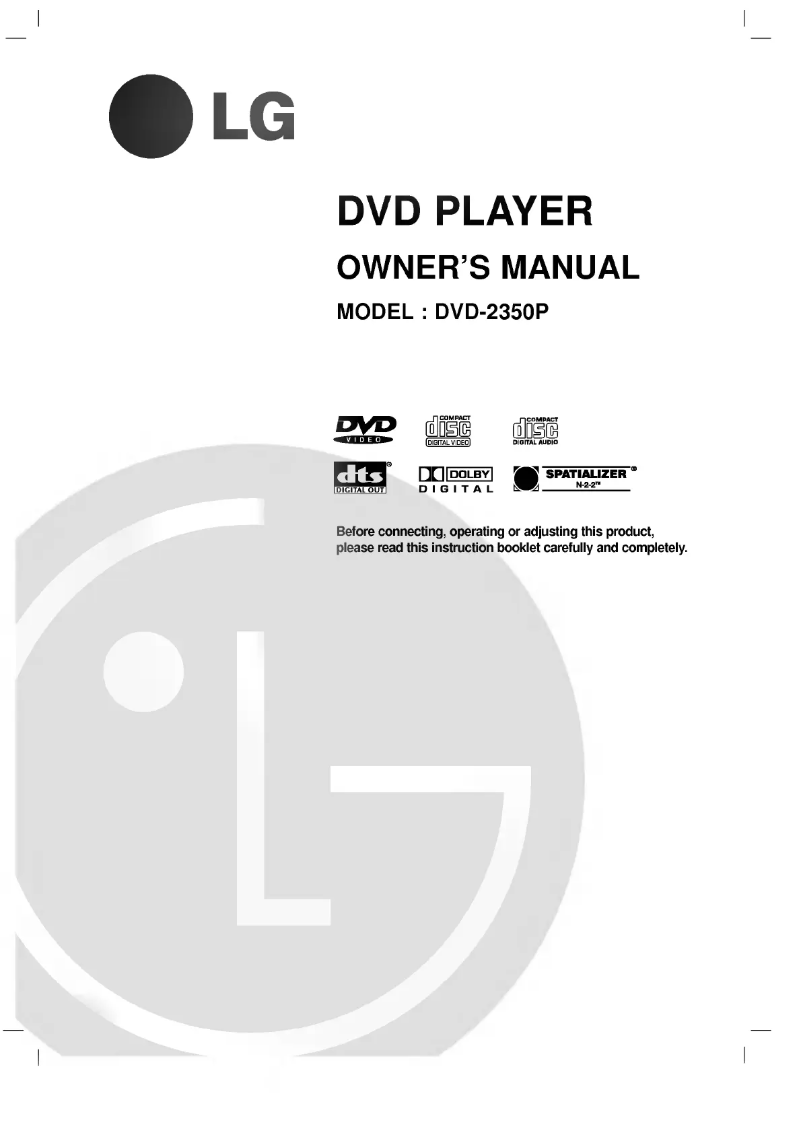 Imagen de la primera página del manual del dispositivo ADVD-2350P