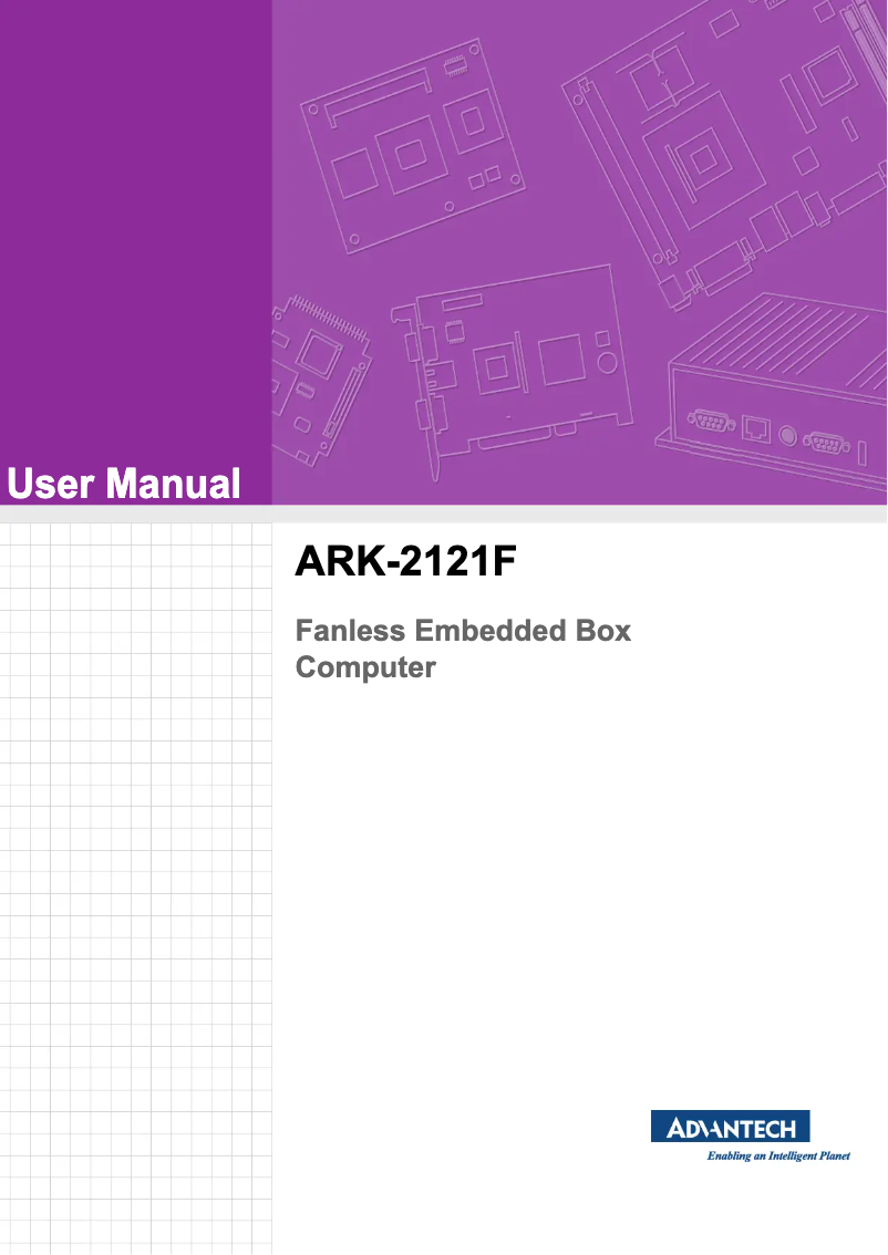 Imagen de la primera página del manual del dispositivo ARK-2121F-U0A2E