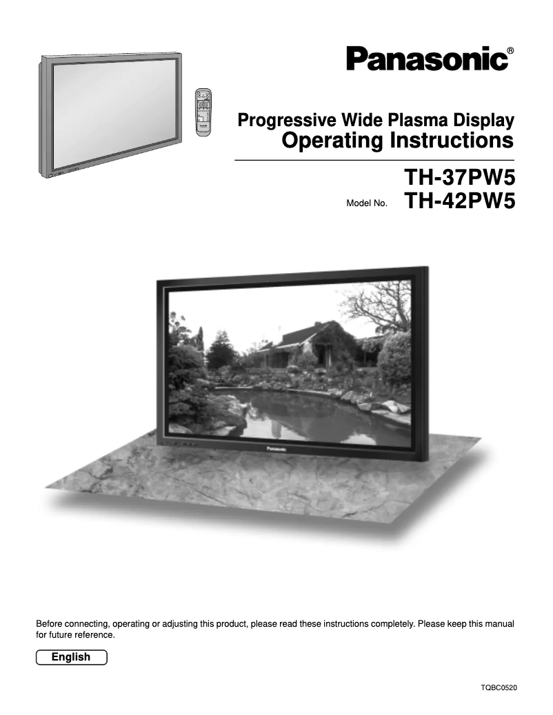 Imagen de la primera página del manual del dispositivo TH-42PW5LZ