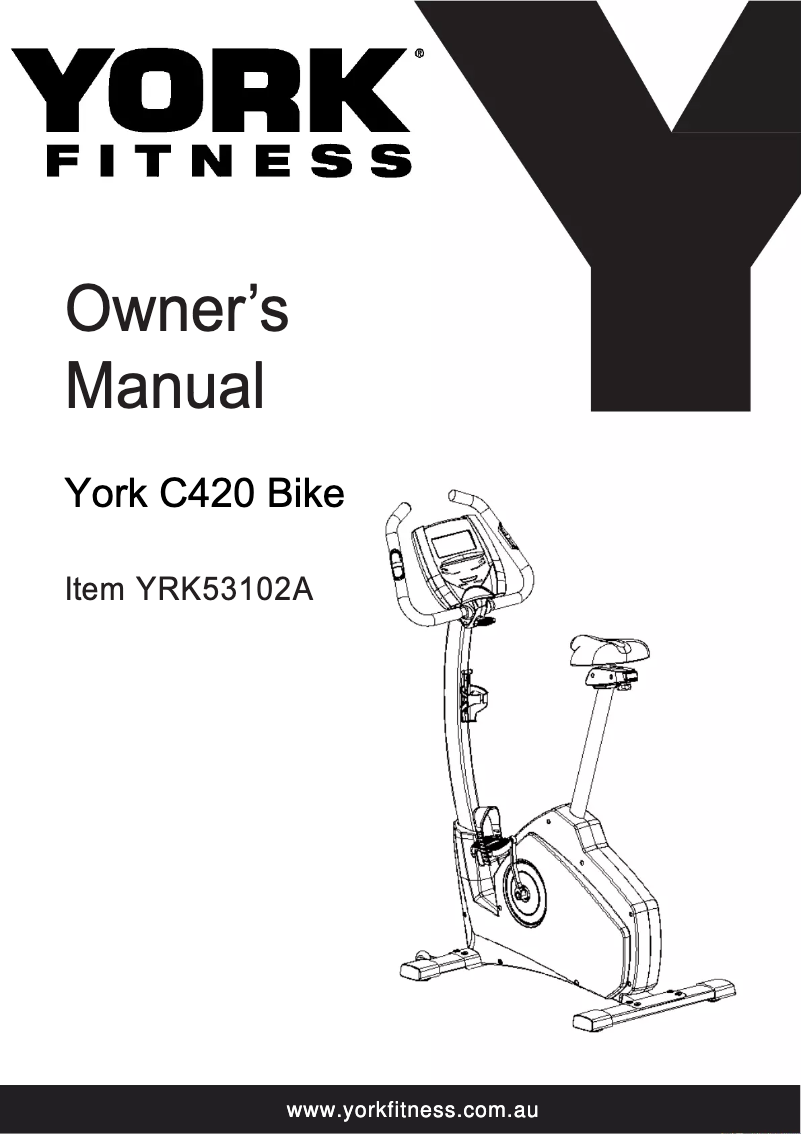 Página nº 1 - Manual de usuario York Fitness C420