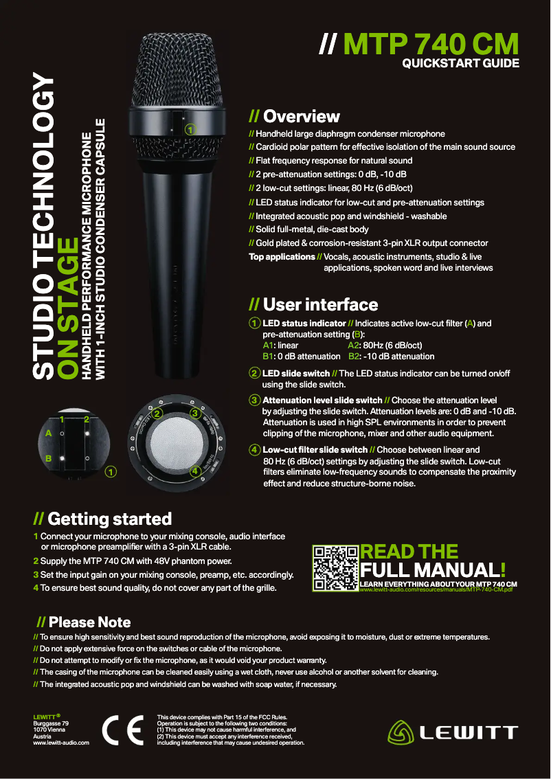 Imagen de la primera página del manual del dispositivo MTP 740 CM