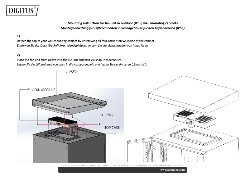 Imagen de la primera página del manual del dispositivo DN-19 FAN-2-WM-I