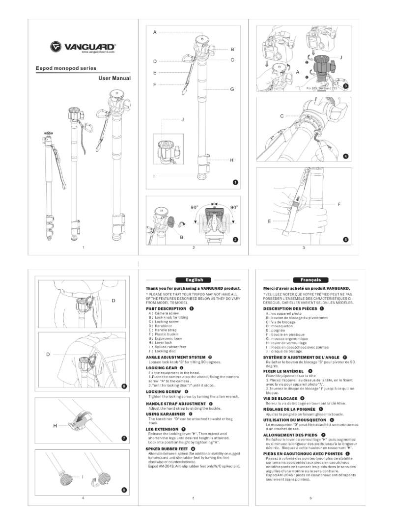 Página 1 del manual Manual de usuario Vanguard Espod AM 203