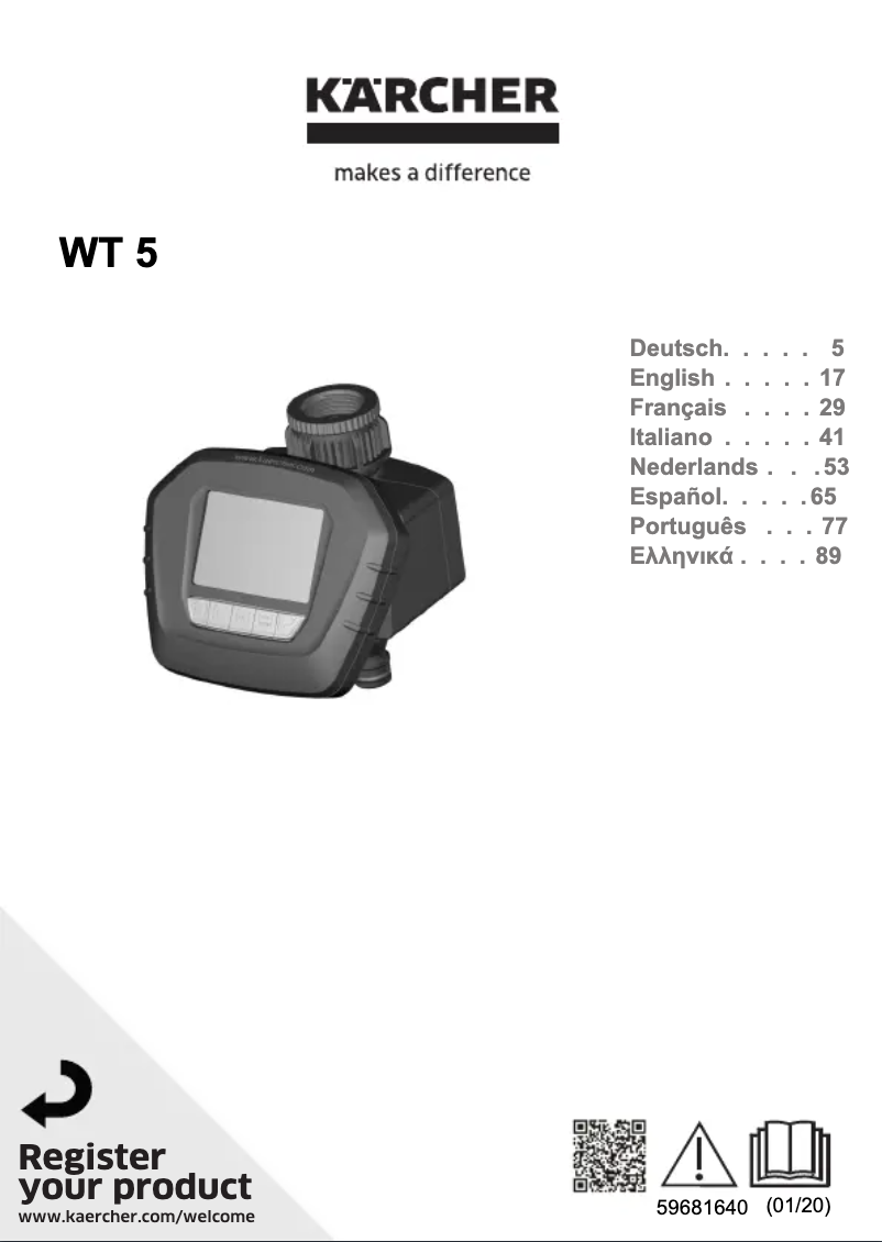 Página 1 del manual Manual de usuario Kärcher WT 5