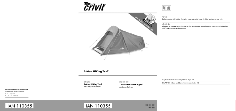 Imagen de la primera página del manual del dispositivo IAN 110355