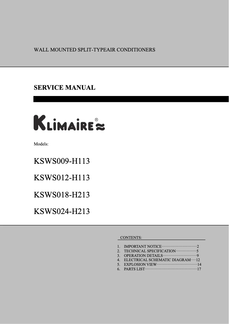 Imagen de la primera página del manual del dispositivo KSWS012-H213