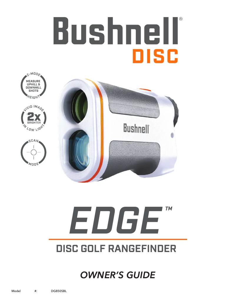 Imagen de la primera página del manual del dispositivo Disc Edge