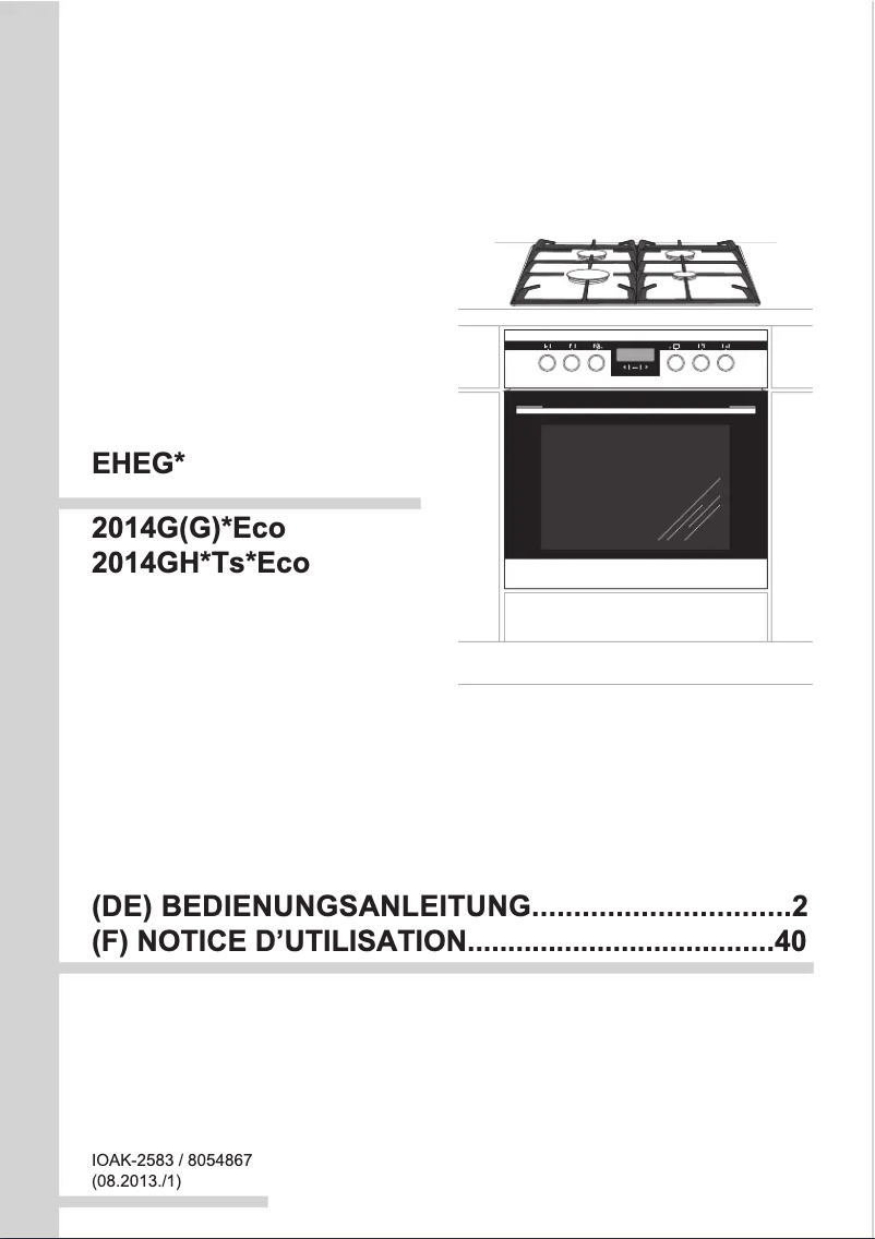 Página 1 del manual Manual de usuario Amica EHEG 12520 E