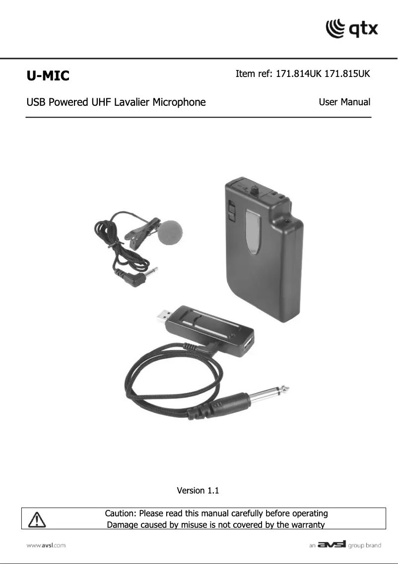 Imagen de la primera página del manual del dispositivo U-MIC-864.8-L
