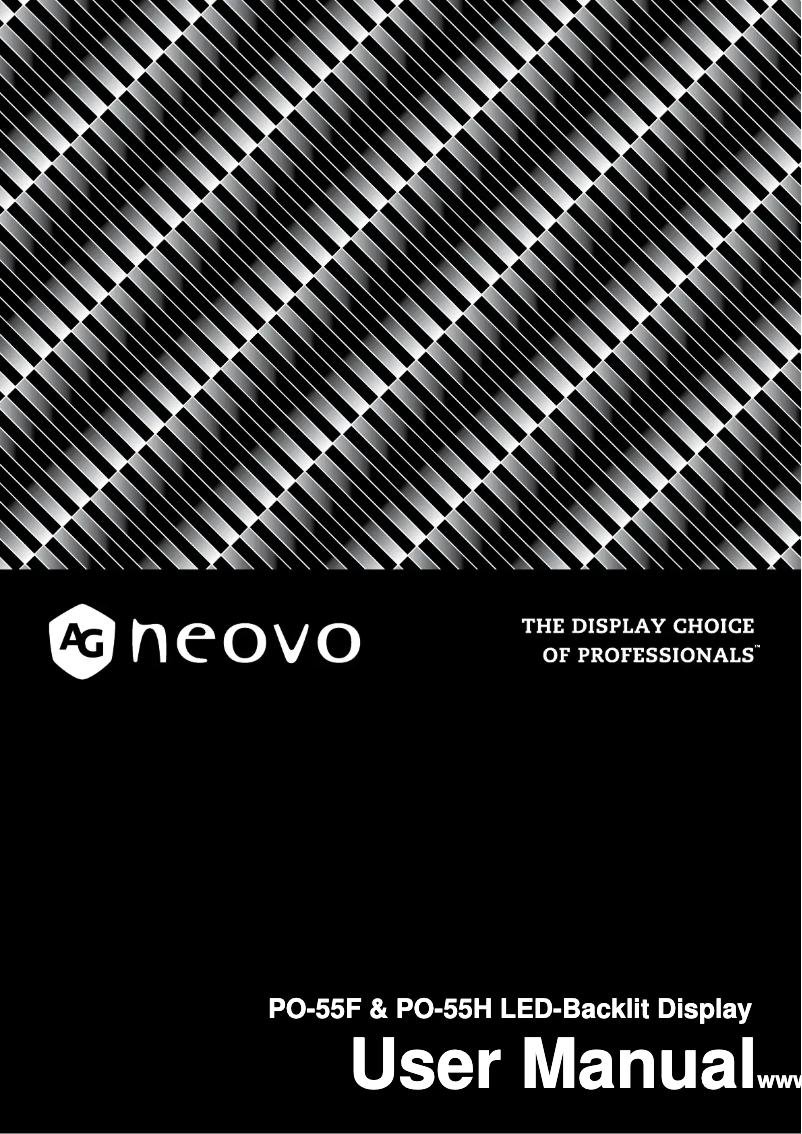 Página 1 del manual Manual de usuario AG Neovo PO-55F