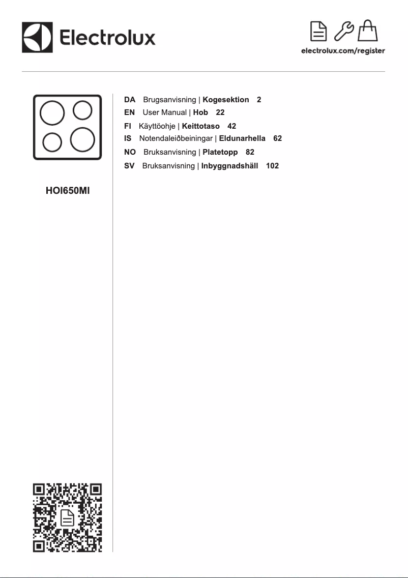 Página 1 del manual Manual de usuario Electrolux HOI650MI