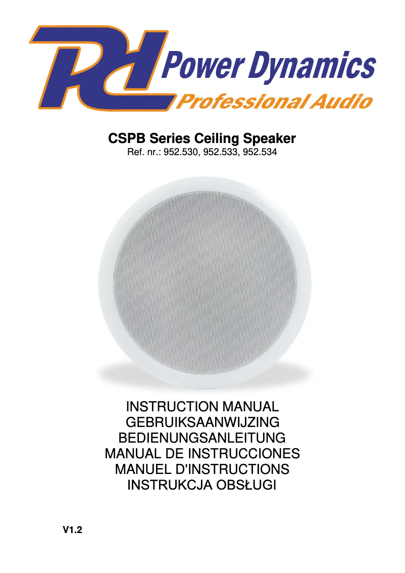 Página nº 1 - Manual de usuario Power Dynamics CSPB6