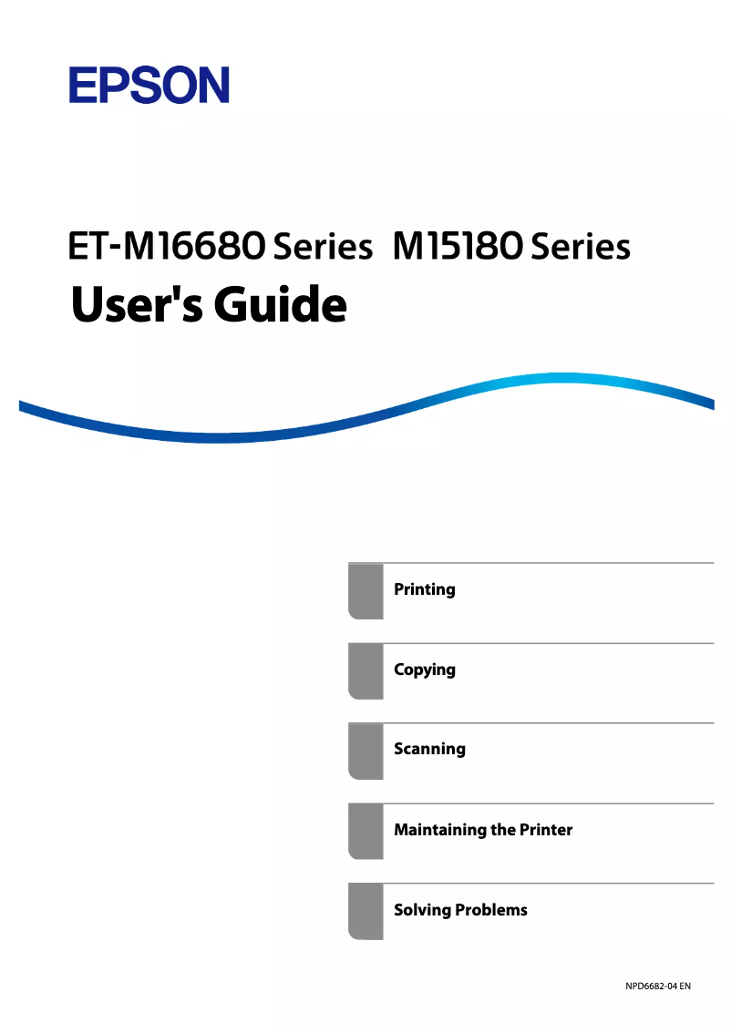 Imagen de la primera página del manual del dispositivo EcoTank M15188