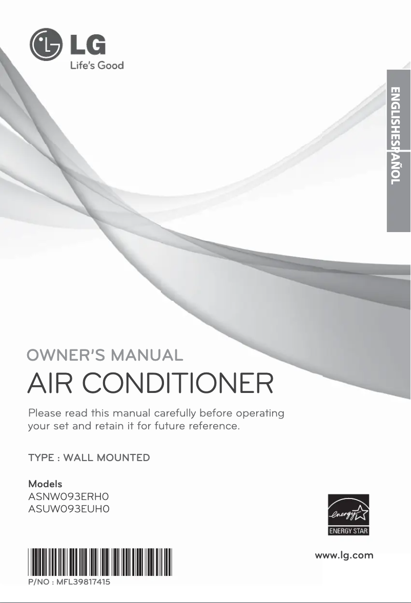 Página 1 del manual Manual de usuario LG ASNW093ERH0