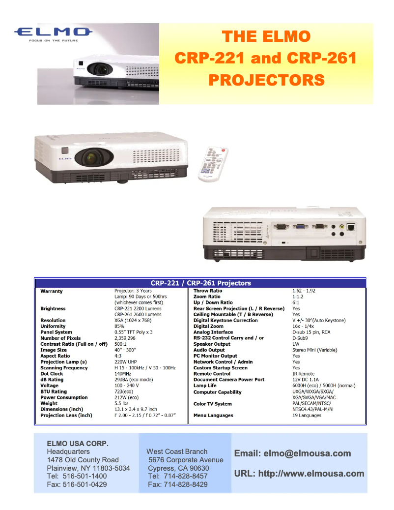 Imagen de la primera página del manual del dispositivo CRP-261