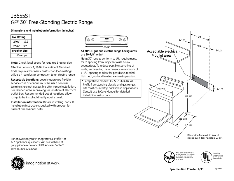 Imagen de la primera página del manual del dispositivo JB655STSS
