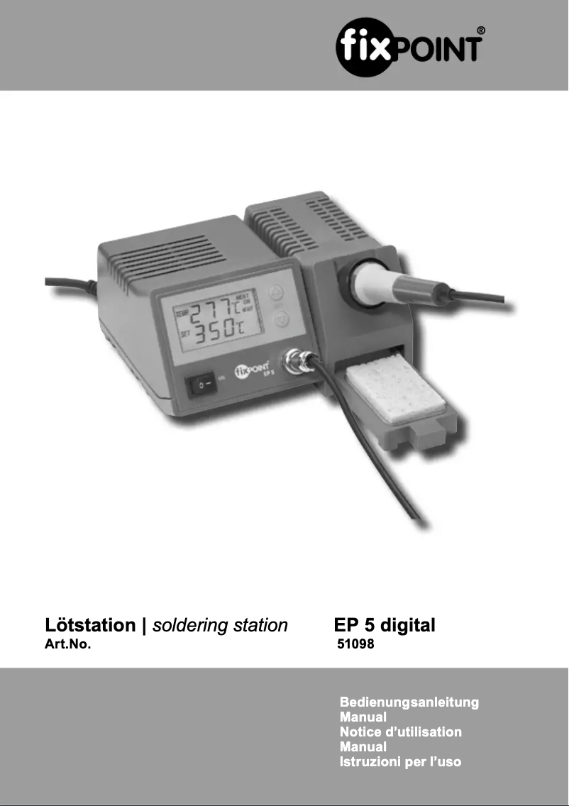 Página 1 del manual Manual de usuario Fixpoint 51098
