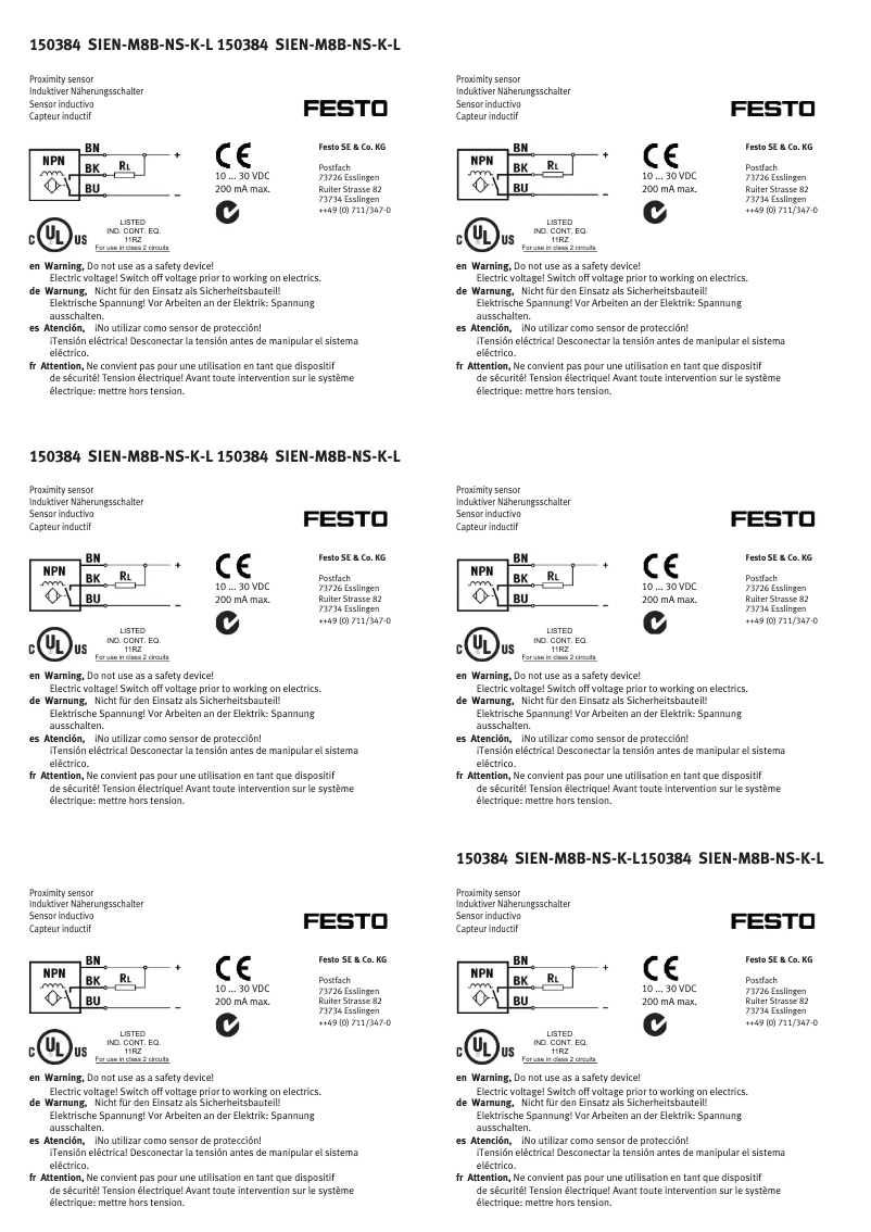 Imagen de la primera página del manual del dispositivo SIEN-M8B-NS-K-L