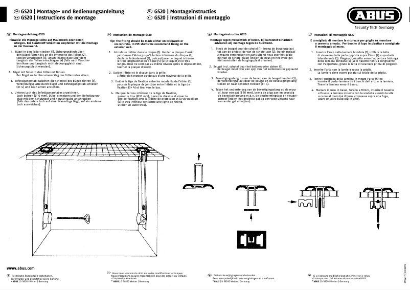 Página 1 del manual Manual de instrucciones Abus GS20