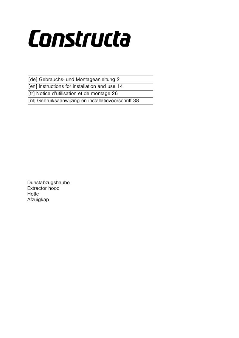 Página nº 1 - Manual de usuario Constructa CD666652