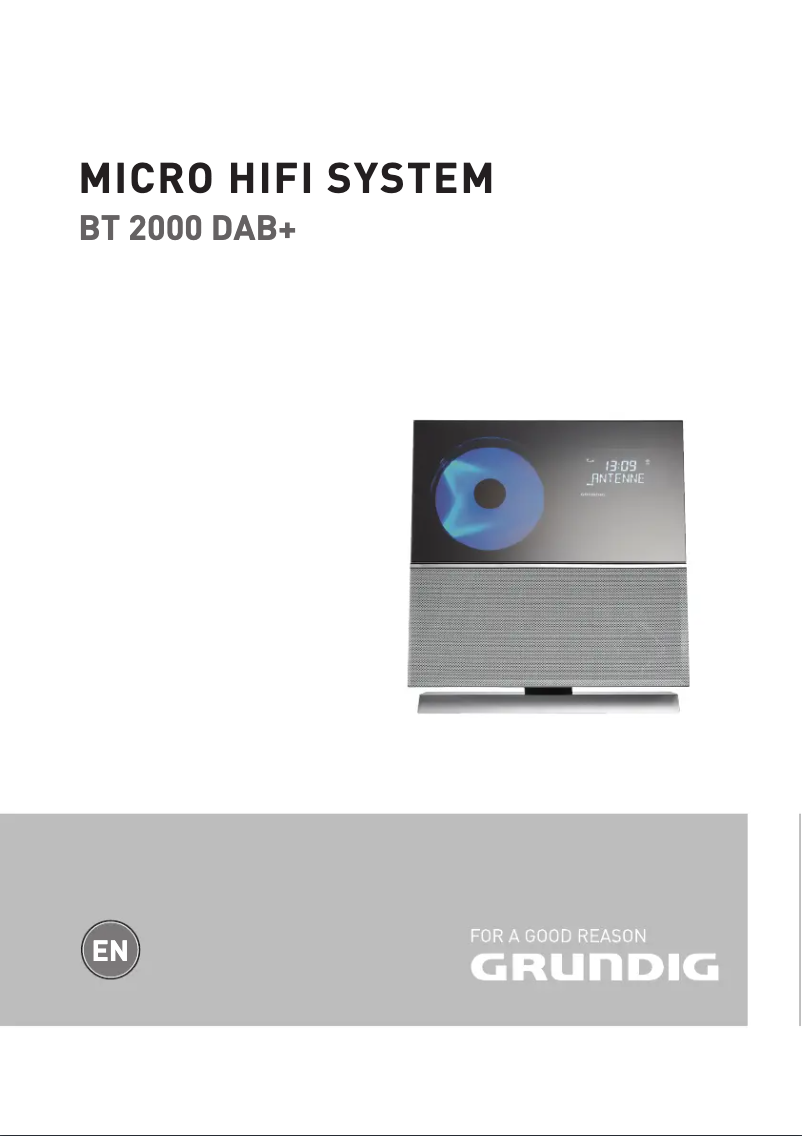 Página 1 del manual Manual de usuario Grundig BT 2000 DAB Plus