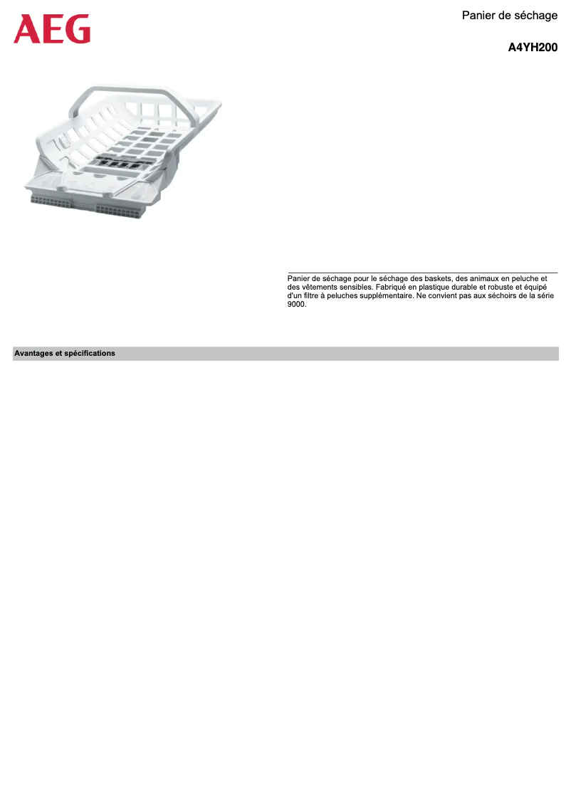 Imagen de la primera página del manual del dispositivo A4YH200