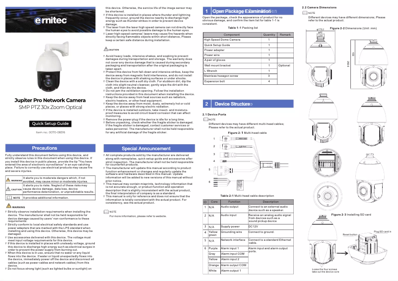 Página 1 del manual Manual de usuario Ernitec 0070-08316